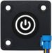 ProRide Interrupteur à pression en métal Panneau encastrable 12V ON-OFF - 19mm - avec câble de connexion - 12V/24V - Indicateur LED Blanc