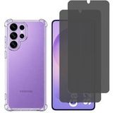 Phonillico® Coque antichoc pour Samsung Galaxy S26 ULTRA et 2 Verres Trempé Noir Anti Espion Vitre Protection Ecran