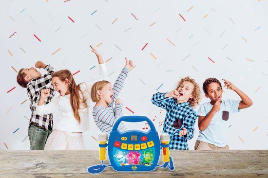 LEXIBOOK Paw Patrol Karaokeset - Met 2 Microfoons, Bluetooth & LED-lichteffecten