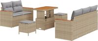 vidaXL Tuinbank Beige en Lichtgrijs