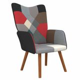VidaXL Fauteuil patchwork tissu
