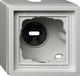 Gira F100 opbouwdoos Inbouwschakelaar - Wit
