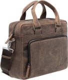 Strellson Aktetas West Ham Leer 16 inch Donkerbruin
