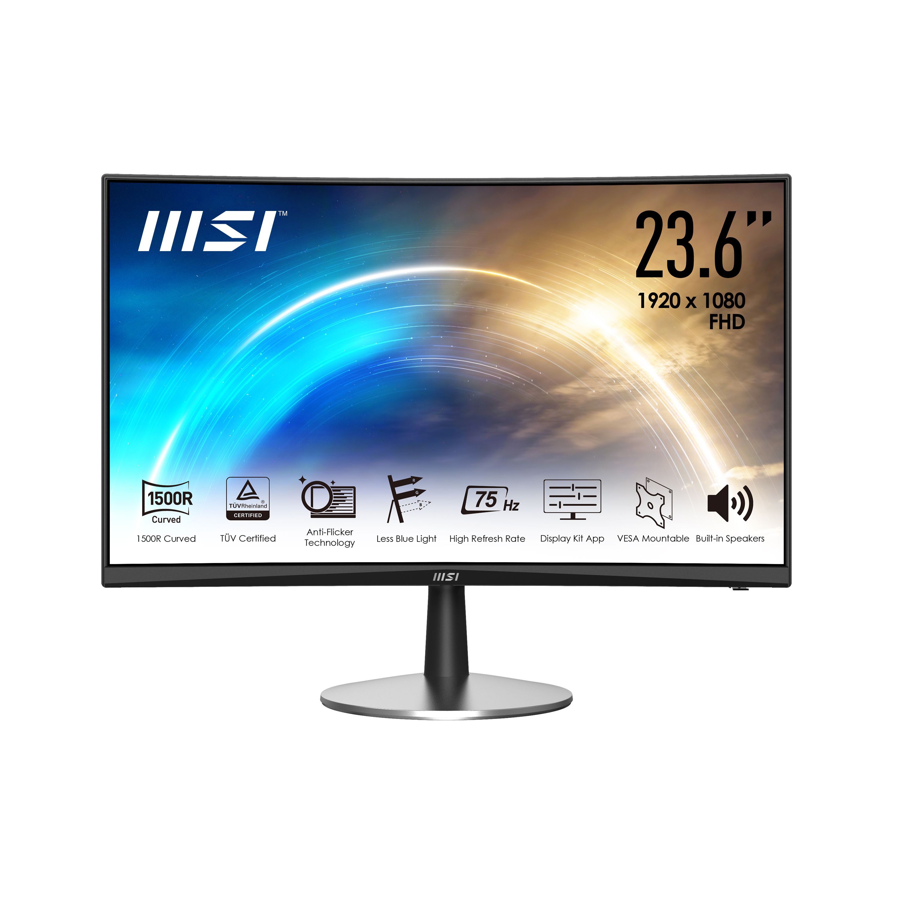 MSI Pro MP242C - 23.8" Full HD Monitor - IPS - 75Hz - HDMI - VGA - Speakers