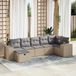 Maison Exclusive - Ensemble de meubles de jardin 7 pièces avec canapé et coussins, beige, en polyrotin