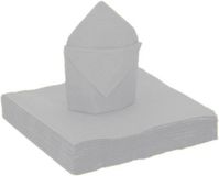 Santex feest servetten - 25x stuks - zilver - 40 x 40 cm - papier