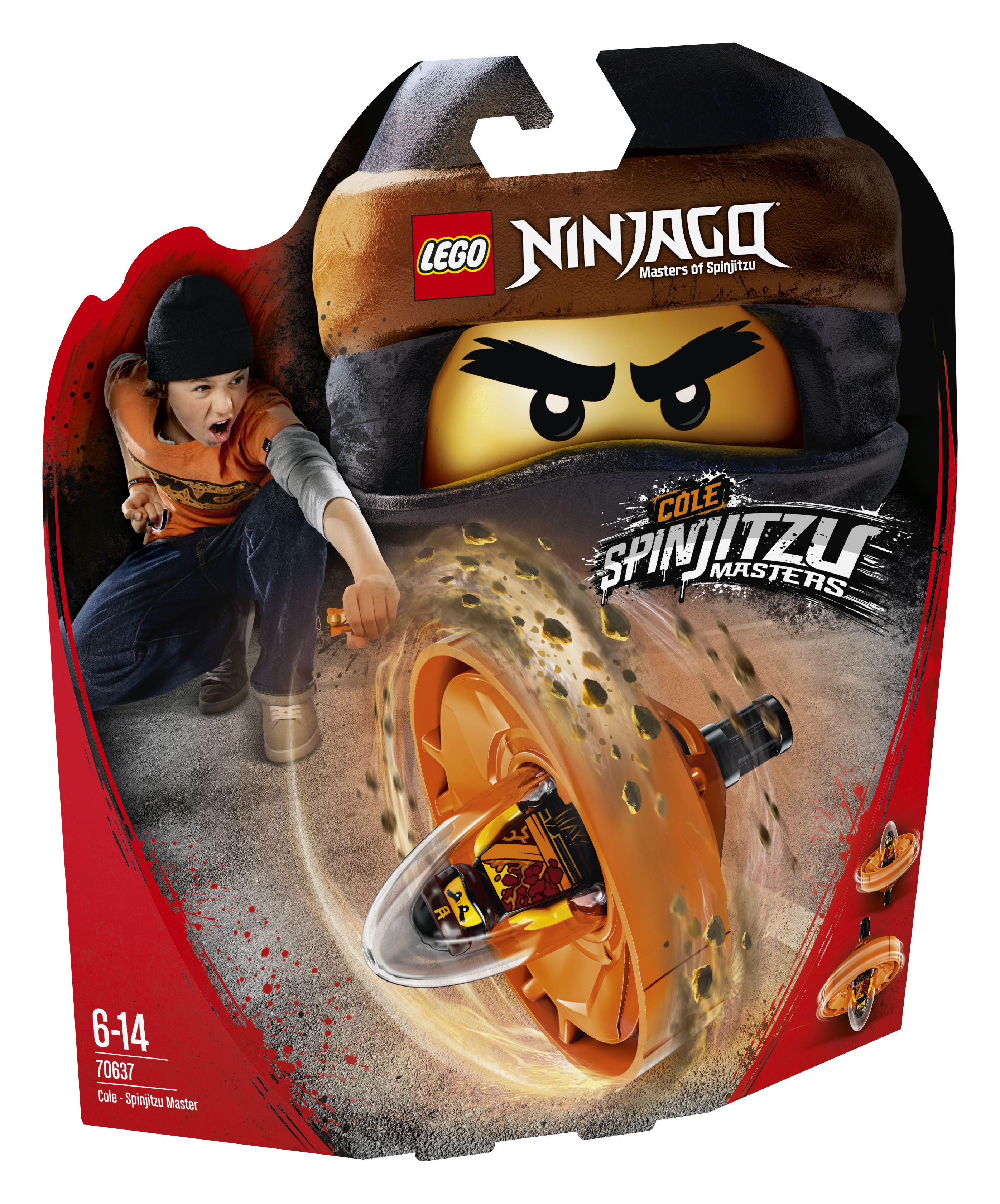 lego NINJAGO Spinjitzumeester Cole - 70637 Krijg de kunst van Spinjitzu onder de knie met de Zwarte Ninja