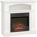 Homcom Cheminée électrique - Métal - 80,5x32,3x80,5cm - Blanc