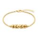 s.Oliver Bracelet - elegante armband van gepolijst roestvrij staal - goud - vierkante ketting verstelbaar tot 20 cm - waterdicht en huidvriendelijk