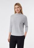 comma Strickpullover grijs gemêleerd