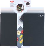 Alpina 6-delige set met flexibele snijplanken, antislip onderkant, levensmiddelsymbolen, 38 x 28 cm, vaatwasmachinebestendig