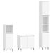VidaXL meuble de salle de bain 3 pièces panneau de particules Blanc