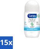 Sanex Deo Roll-on Bambou Invisible Fraîcheur 15x50ml
