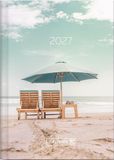 BRUNNEN 1073115027 Taschenkalender Mod. 731 2027 "Sunbeds" A6, Papier