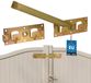 KOTARBAU® Poortgrendel, Deurgrendel, Overslaggrendel Voor Dubbele Poort, Verzinkt Staal, 43 cm, Goud