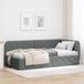 Maison Exclusive - Cadre de lit d'angle gris foncé 100 x 200 cm tissu