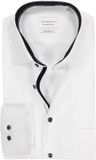 ETERNA modern fit overhemd - twill - wit - Strijkvrij - Boordmaat: 38
