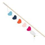 Trixie Speelhengel harten – kattenspeelgoed met kattenmunt – hout en vilt – 48 cm