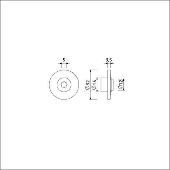 Ami Rood/Wit Plaatje 900345 - 5mm