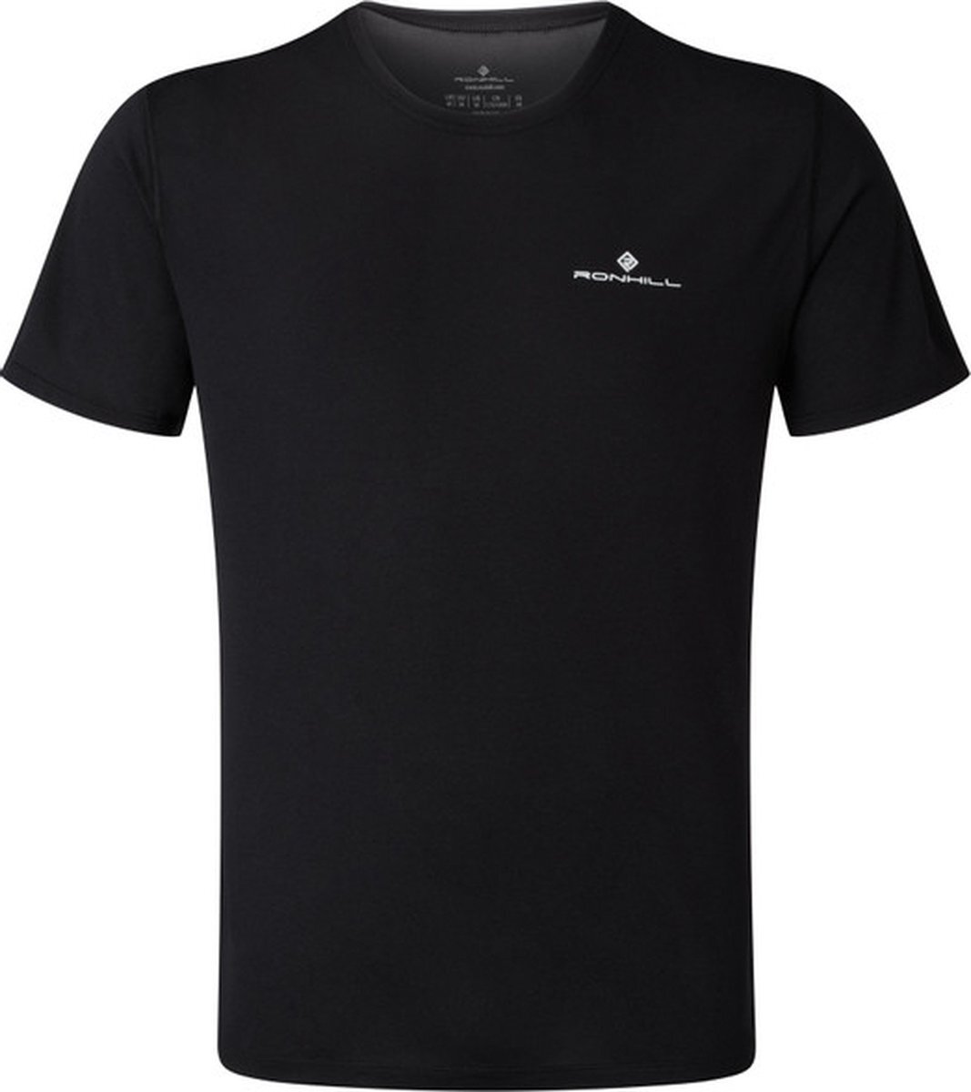 Ron Hill Core SS Tee Heren - sportshirts - zwart/wit - Mannen