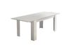 Bol Table à rallonge effet bois blanc 160x88 cm