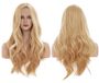 Perruque longue ondulée blonde 70 cm, synthétique résistant à la chaleur