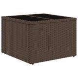 vidaXL 9-delige Loungeset met Kussens, Poly Rattan, Bruin