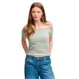 Superdry & Co Shirt jade groen / wit