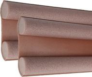 AMIG Tochtstrip - 2x - tochtwering - bruin - foam - 100 x 3,5 cm