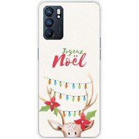 Oppo Beschermende siliconen case compatibel met Oppo Reno 6 5G lichtgevend rendier
