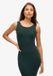 Superdry Robe mi-longue en tricot sans dos Femme Robes Eagle Green Taille UK8-EU36