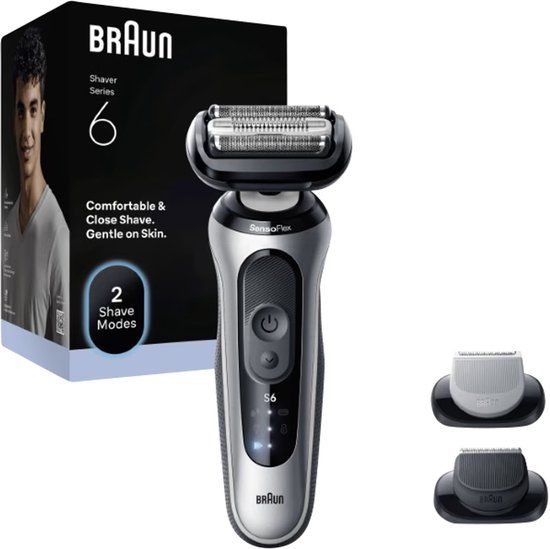 Braun Series 6 62-S1650S Zilver Elektrisch scheerapparaat voor heren