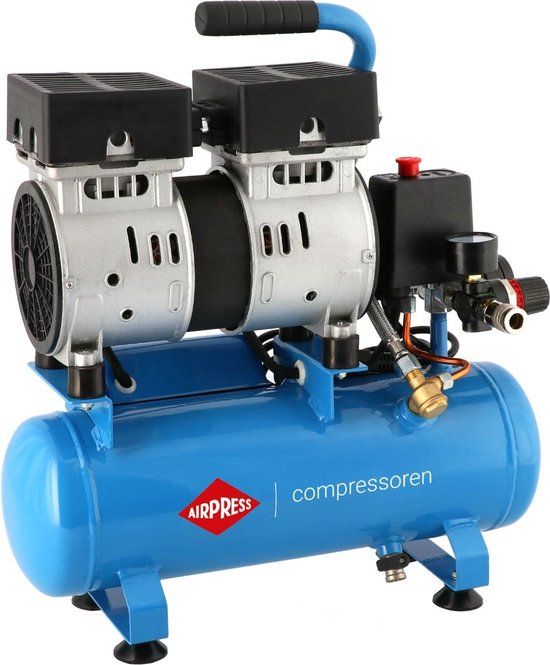 Airpress L 6-105 Silent Compressor - Olievrij - 6L - 8 bar