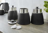 Swan SWKA1024BN Retro Set van 3 Canisters, Zwart