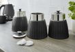 Swan SWKA1024BN Retro Set van 3 Canisters, Zwart