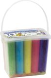 Inspirion Clown stoepkrijt sticks - 15x stuks - verschillende kleuren - speelgoed - kinderen