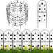 Non-branded Panneaux de clôture décoratifs en métal pour jardin - 10 pièces, pliables et inoxydables