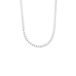 Lucardi Dames Ketting hart schakel - Echt Zilver - 45 cm