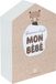 Atmosphera Boîte à souvenirs Bébé – Boîte de naissance en forme de maison avec 10 tiroirs et cadre photo – Beige – 20,5 x 9 x 30,5 cm