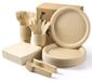 Bamboe Vaisselle et Couverts Jetables Set