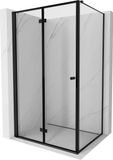 Mexen Mist-F douchecabine inklapbaar links 70 x 85 , zwart frame, zwart