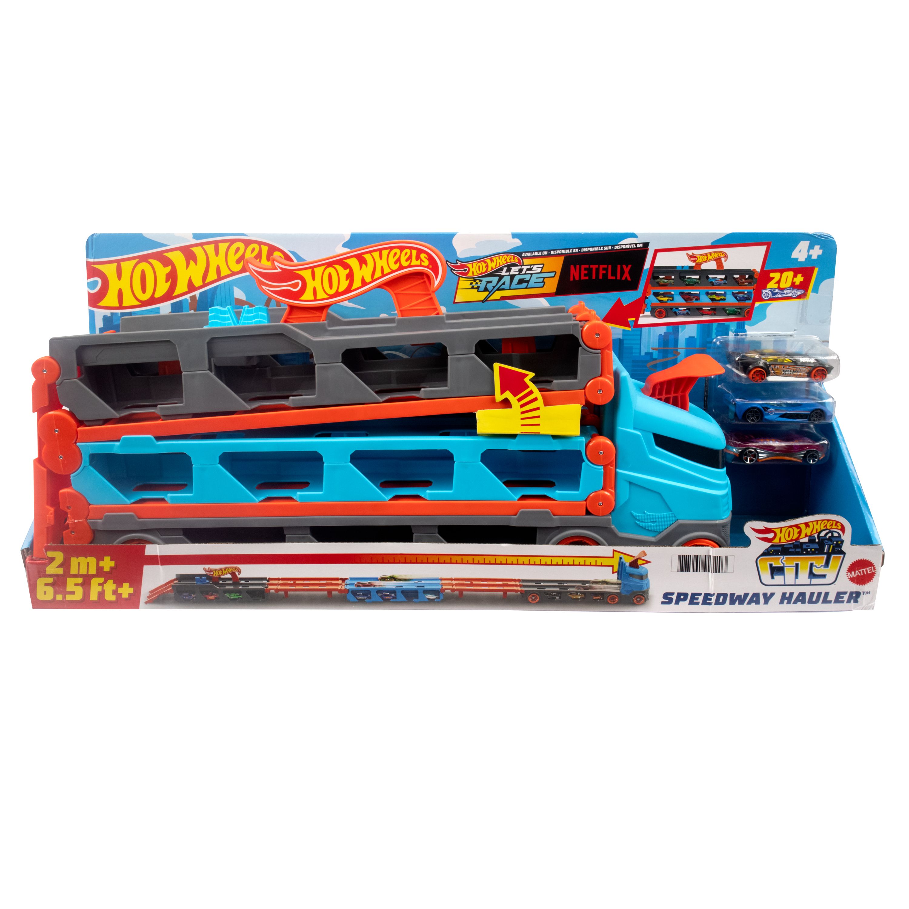 Hot Wheels City Racebaanlanceerder - Voertuigenset - Grijs/Meerkleurig - 4+ Jaar