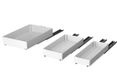 Ibenzoa® Set de tiroirs télescopiques extensibles – 3 pièces, Blanc, Organisation multifonctionnelle