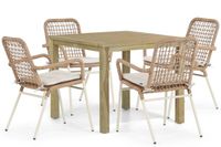 De Laan Projects De Laan Catalone/Weston 90 cm dining tuinset 5-delig