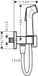 Hansgrohe Bidette handdouche 1jet E EcoSmart voor koud water, met douchehouder en doucheslang, hoekig design, wit