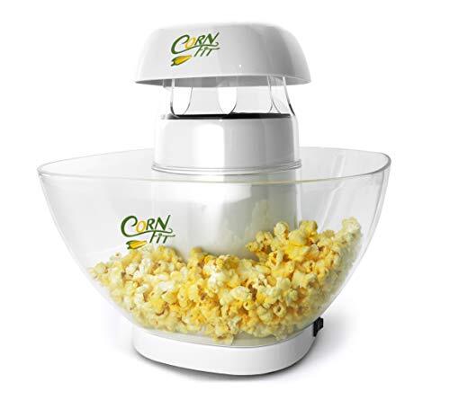 Cornfit 428013 PM 1160 Popcornmaker, wit, glas, 1200 W, 230 V