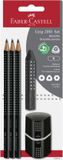 Faber-Castell GRIP 2001 Potloodset, B, Zwart, 5 Stuks