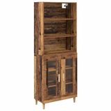vidaXL Highboard - Oud Hout - 69,5 x 32,5 x 180 cm