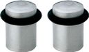 AMIG Deurstopper/deurbuffer - 2x - D20mm - inclusief schroeven - mat rvs