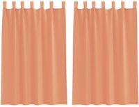 vidaXL Gordijnen voile met lussen 2 st terracotta 140x175 cm